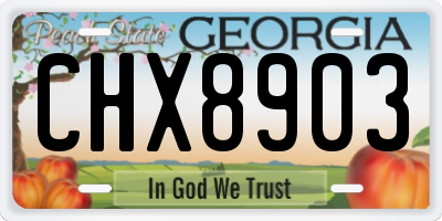 GA license plate CHX8903