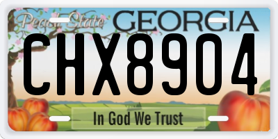 GA license plate CHX8904