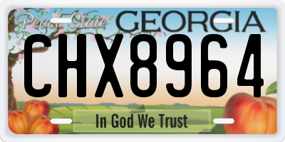 GA license plate CHX8964