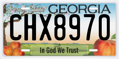 GA license plate CHX8970