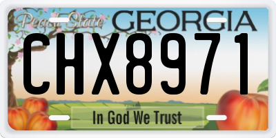 GA license plate CHX8971