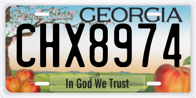 GA license plate CHX8974