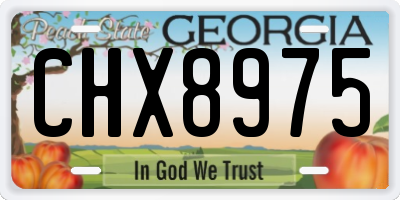 GA license plate CHX8975