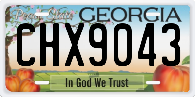 GA license plate CHX9043
