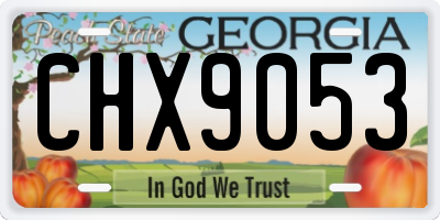 GA license plate CHX9053