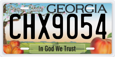 GA license plate CHX9054