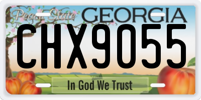 GA license plate CHX9055