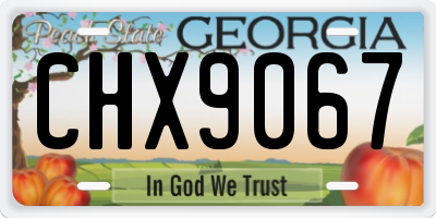 GA license plate CHX9067