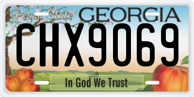 GA license plate CHX9069