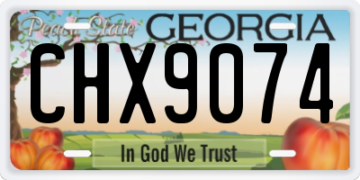 GA license plate CHX9074