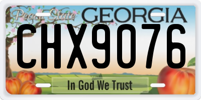GA license plate CHX9076