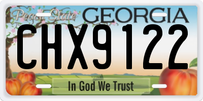 GA license plate CHX9122