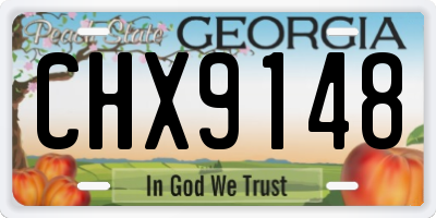 GA license plate CHX9148
