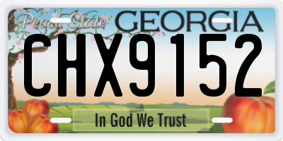 GA license plate CHX9152