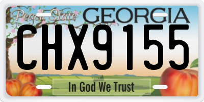 GA license plate CHX9155