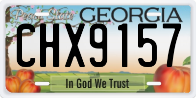GA license plate CHX9157