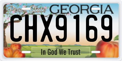 GA license plate CHX9169