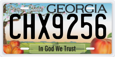 GA license plate CHX9256