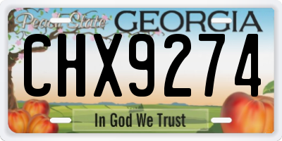 GA license plate CHX9274