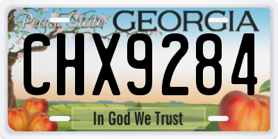 GA license plate CHX9284