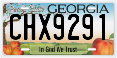 GA license plate CHX9291