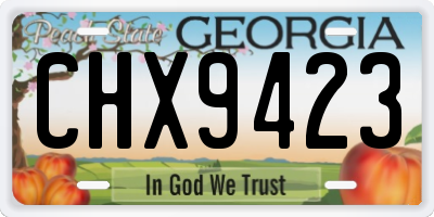GA license plate CHX9423