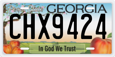 GA license plate CHX9424