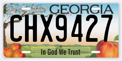 GA license plate CHX9427