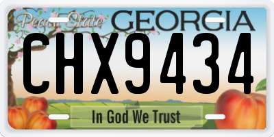 GA license plate CHX9434
