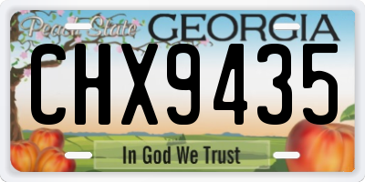 GA license plate CHX9435