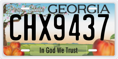 GA license plate CHX9437