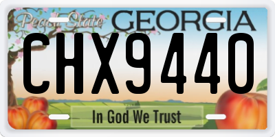 GA license plate CHX9440