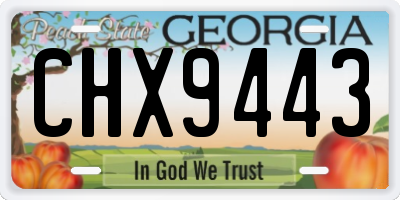 GA license plate CHX9443