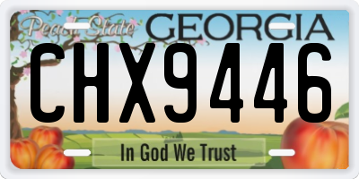GA license plate CHX9446