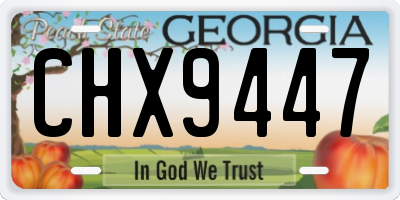 GA license plate CHX9447