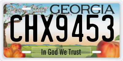 GA license plate CHX9453