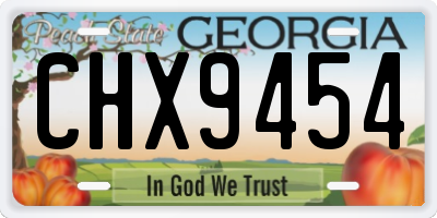 GA license plate CHX9454