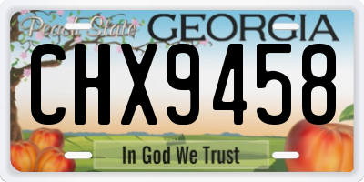 GA license plate CHX9458