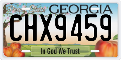 GA license plate CHX9459