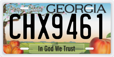 GA license plate CHX9461