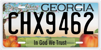 GA license plate CHX9462