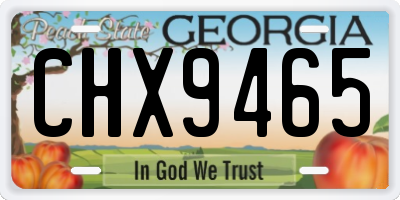 GA license plate CHX9465