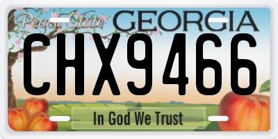 GA license plate CHX9466