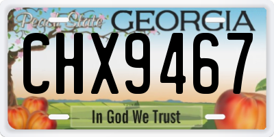 GA license plate CHX9467