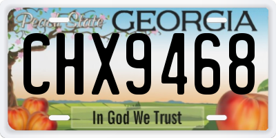 GA license plate CHX9468