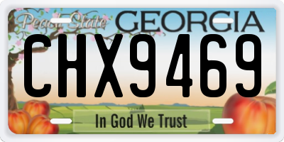 GA license plate CHX9469