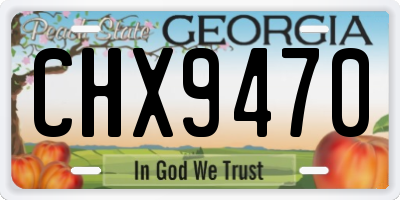 GA license plate CHX9470