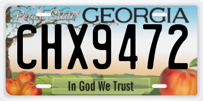 GA license plate CHX9472