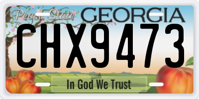 GA license plate CHX9473