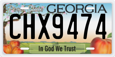 GA license plate CHX9474